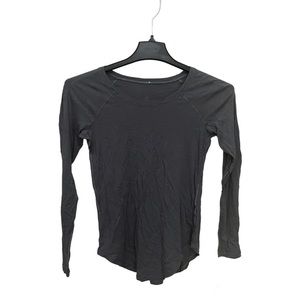 Lululemon Basic Long Sleeve Gray Athletic Top